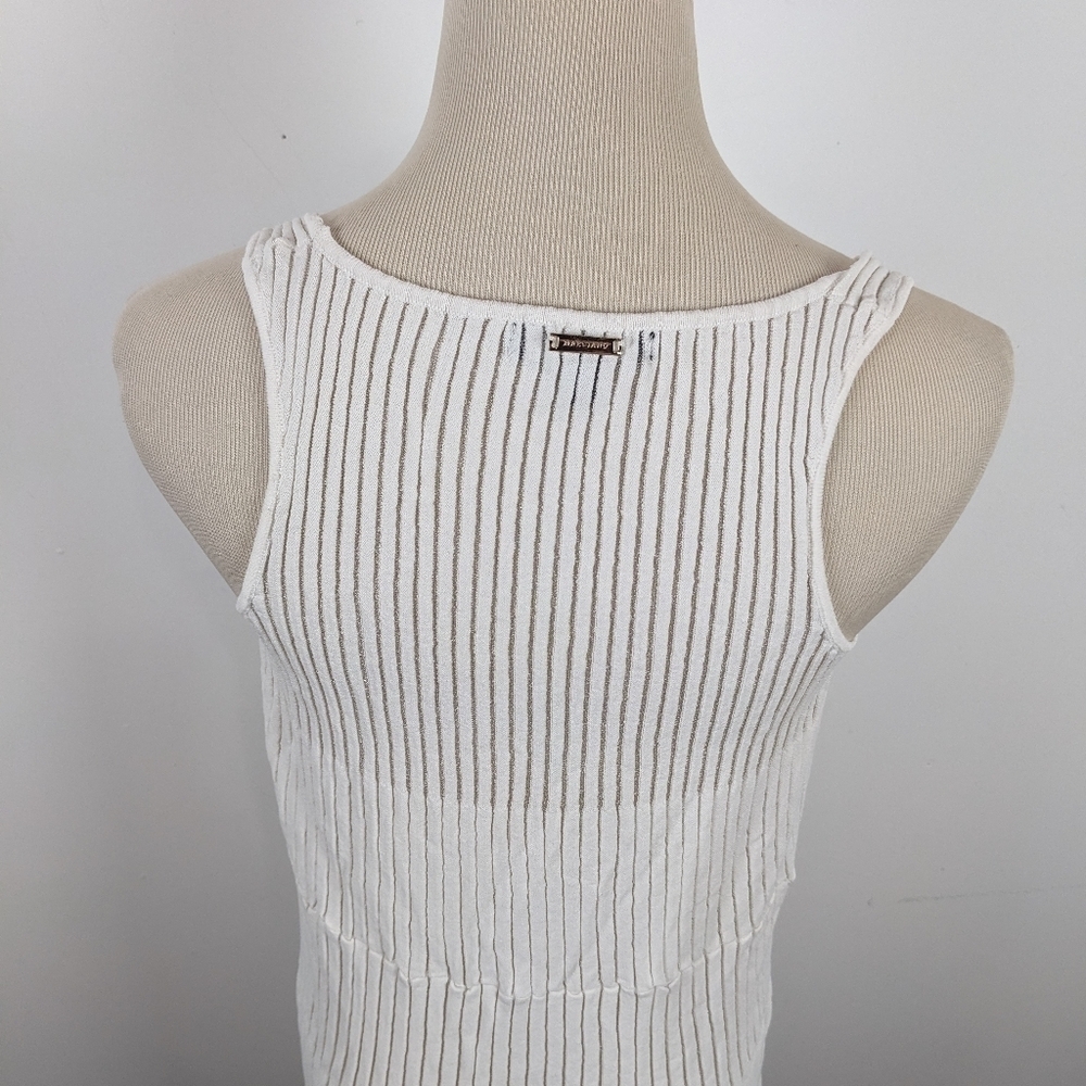 Marciano Off White Sheer Panel Maxi Dress Size Small Sleeveless - Picture 8 of 11
